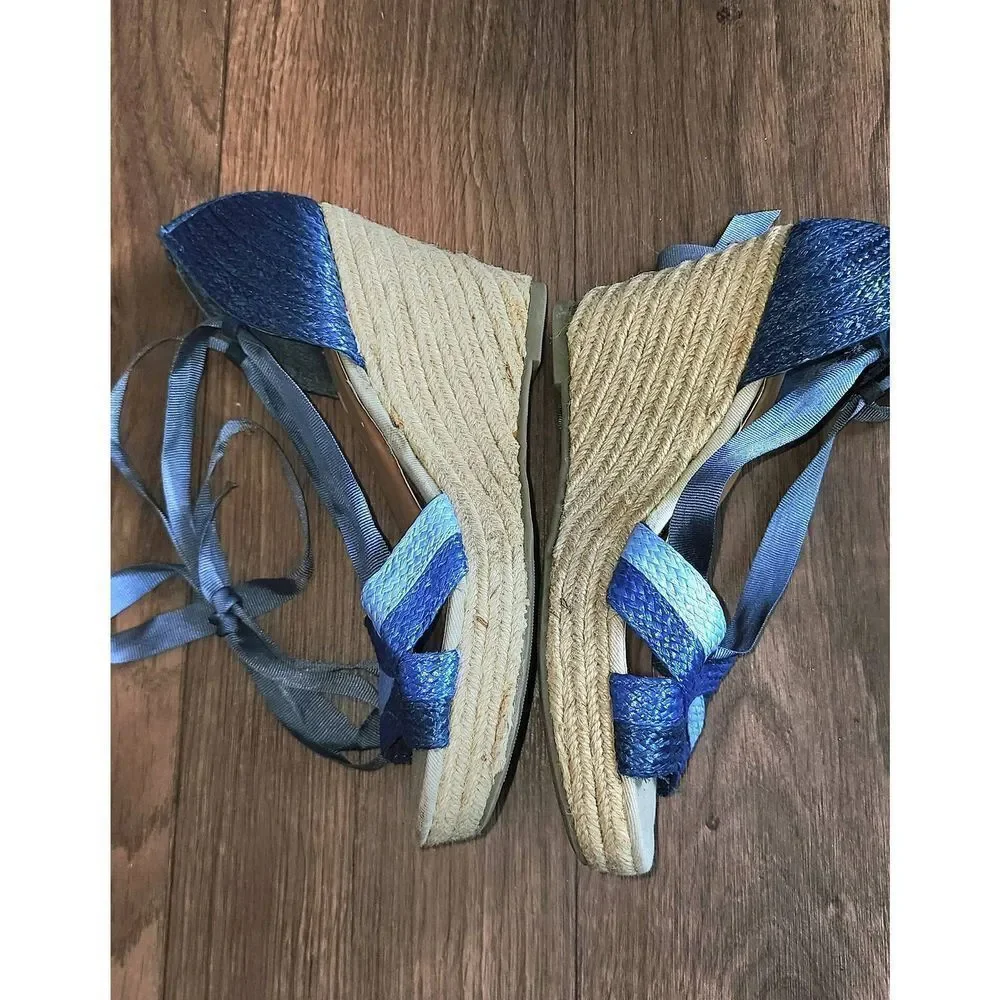 Old Navy Blue Wedge Sandals